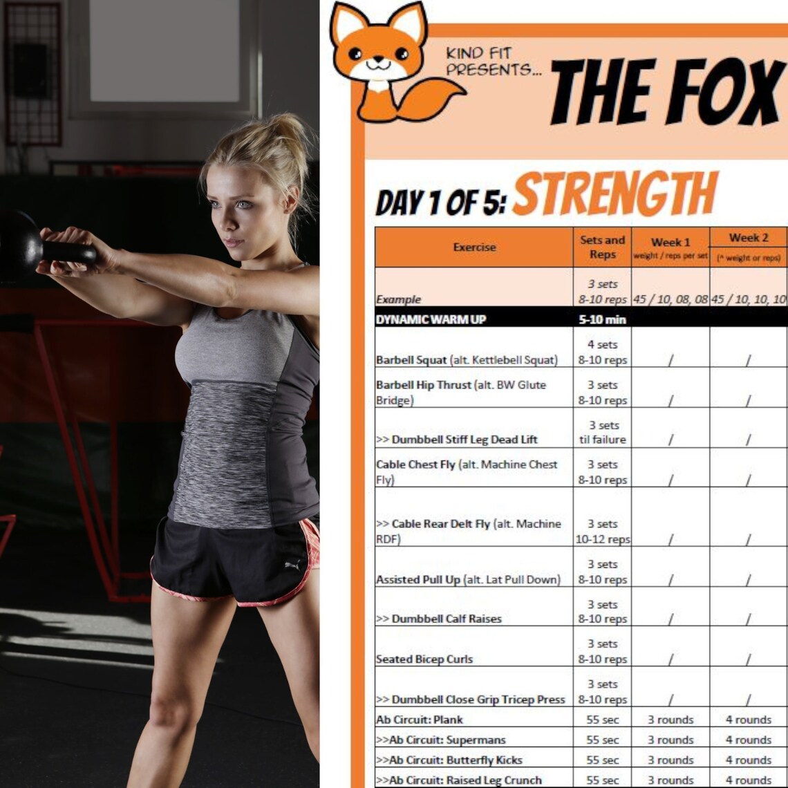 Workout Plan Full 4 Weeks Cardio and Strength | Etsy