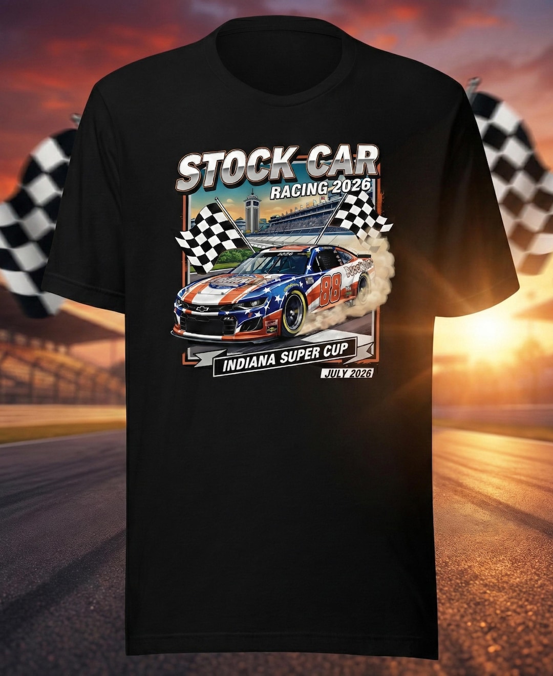Stock Car Racing Shirt 2026, Indiana Super Cup Tee, Retro Race Car ...