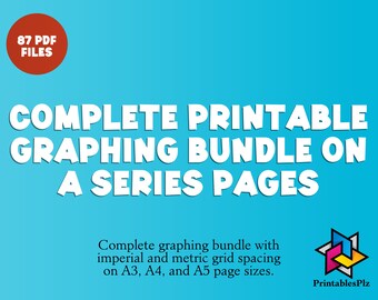 Graph Paper Printable Bundle | A-Series Dot Hex Iso Quad Grids | 87 PDF Pages Instant Download