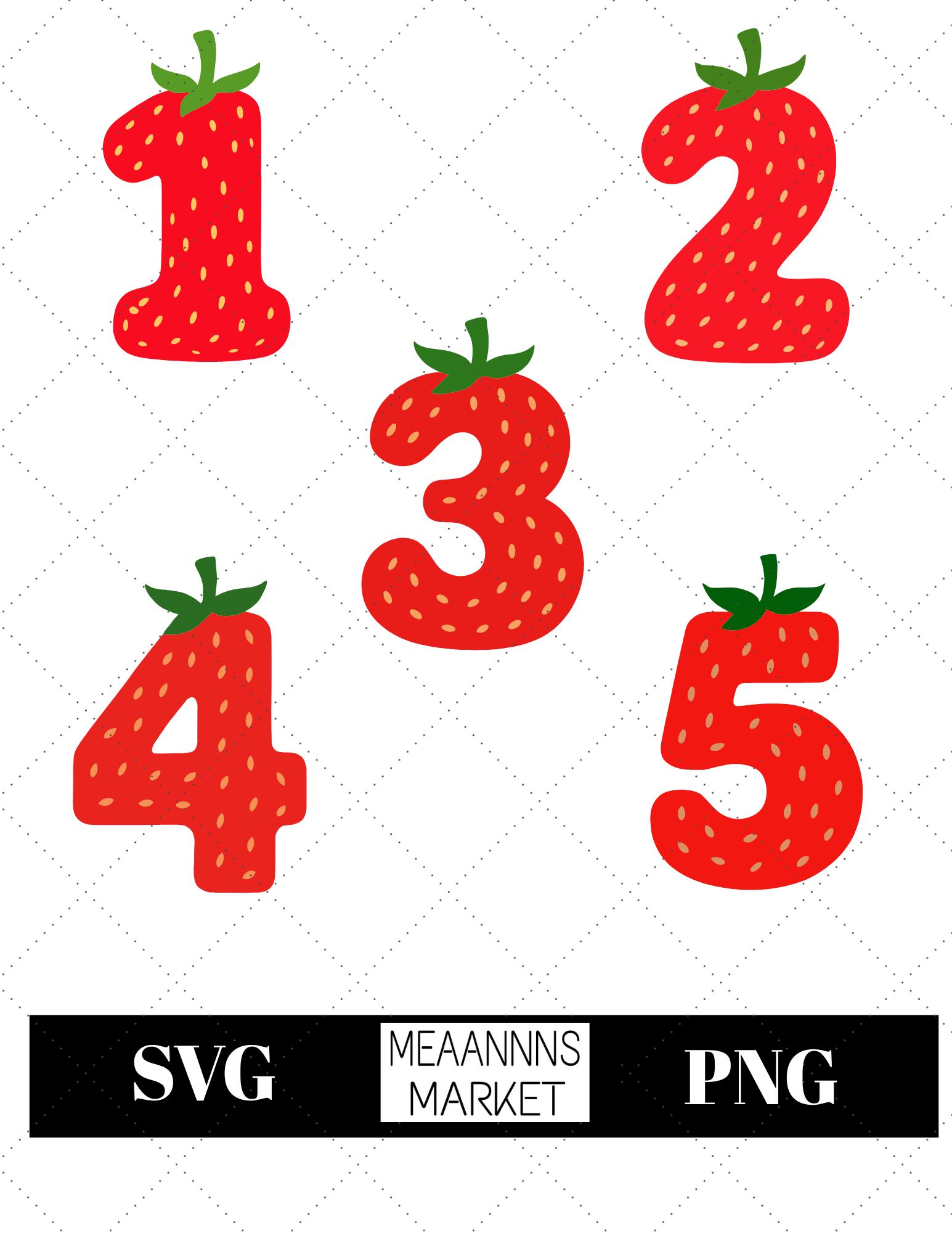 Strawberry Number - Etsy Canada