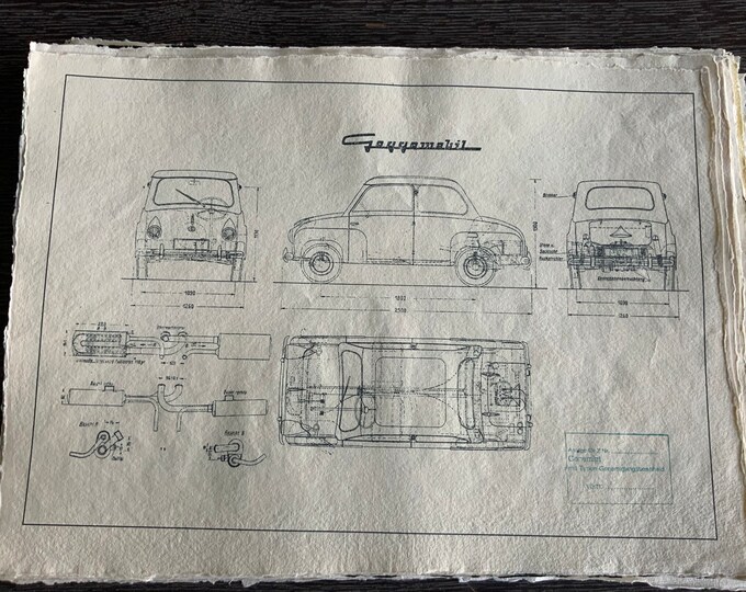 Construction drawing ART work Goggomobil