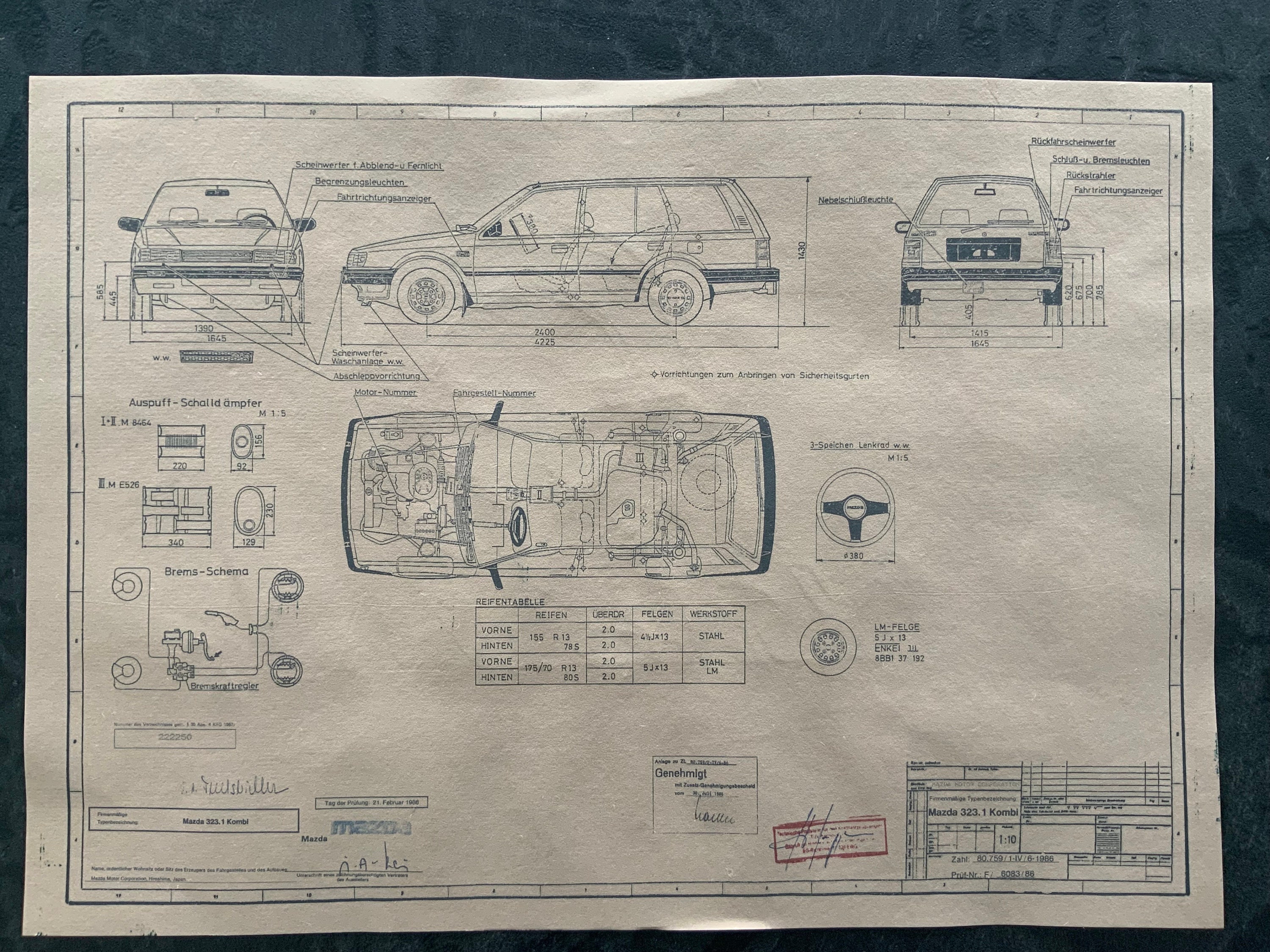 ぽんた専用ページ Mazda 323.1 Station Wagon 1986 Design Drawing ART Work - Etsy
