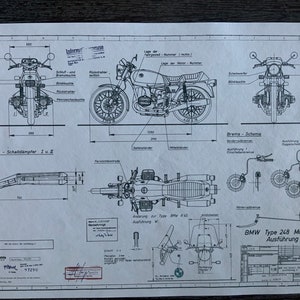 BMW R65 version C 1978 design drawing ARTwork