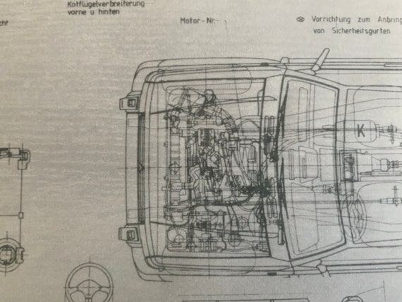 Mitsubishi Pajero V43 With Bull Catcher 1993 Design Drawing ART Work  Blueprint 