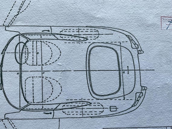 Jaguar E-type Coupe 1960 Construction Drawing ART Work - Etsy