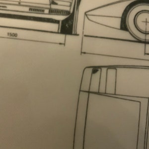 Lamborghini Countach LP 500 1970 Construction Drawing ART Work - Etsy