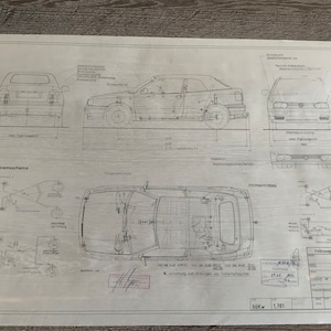 Golf A3 Cabriolet 1993 design drawing ARTwork