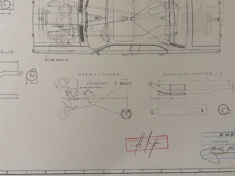 Opel Commodore A Limousine 1967 Construction Drawing ART Work Blueprint ...