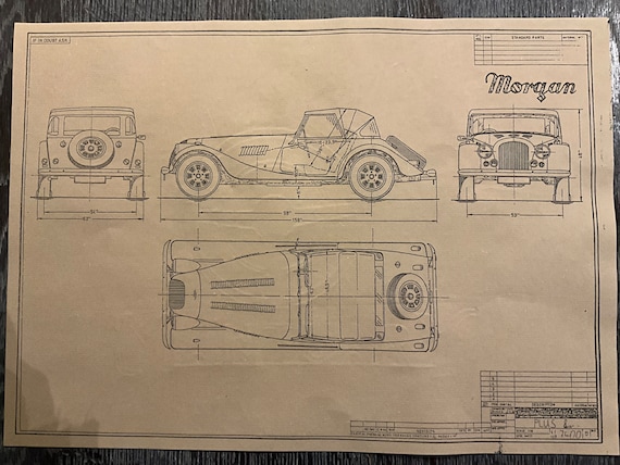 Morgan Plus 8 Construction Drawing ART Work Blueprint - Etsy