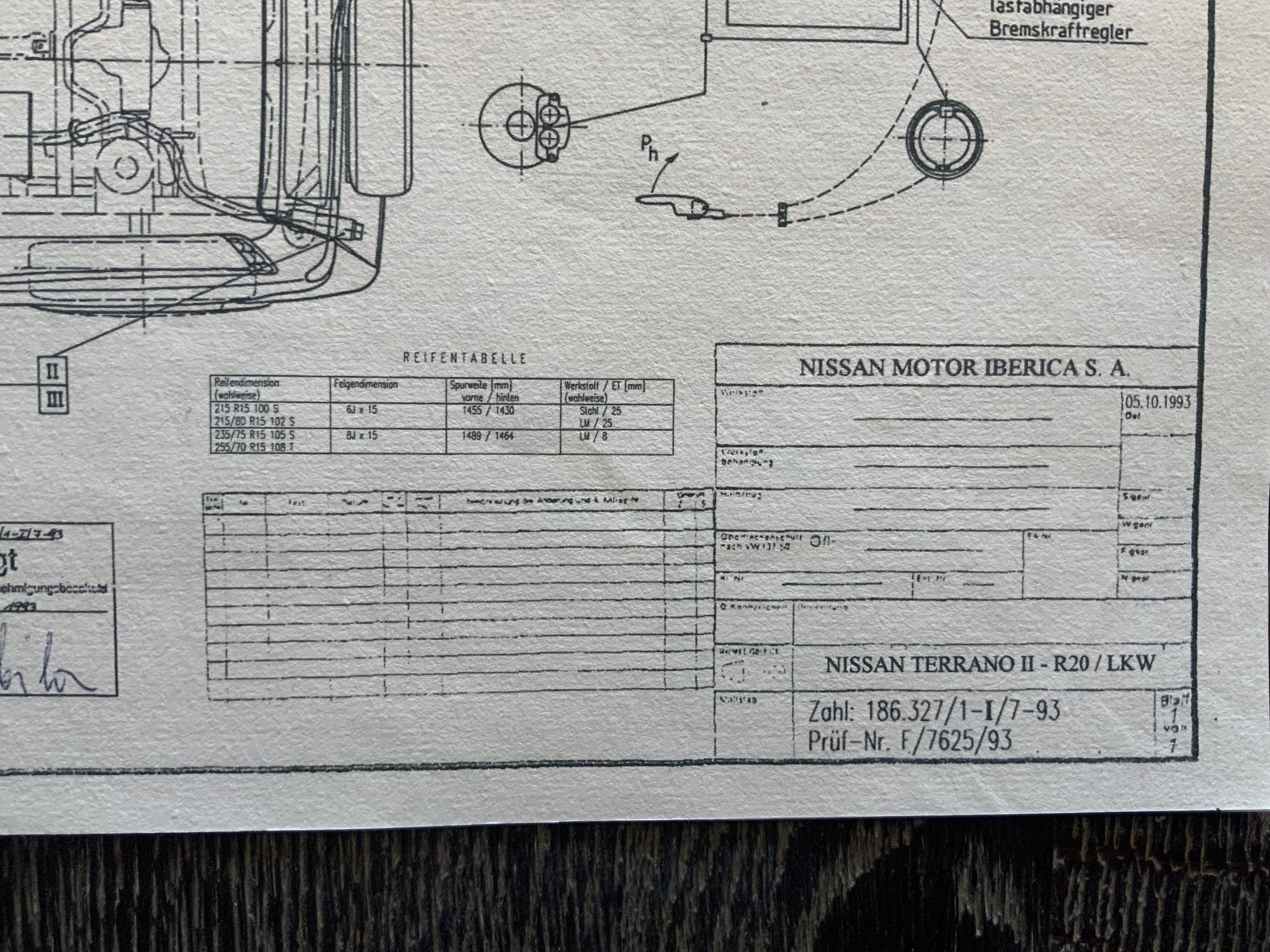 Nissan Terrano II R20 1993 Short Construction Drawing ART Work - Etsy