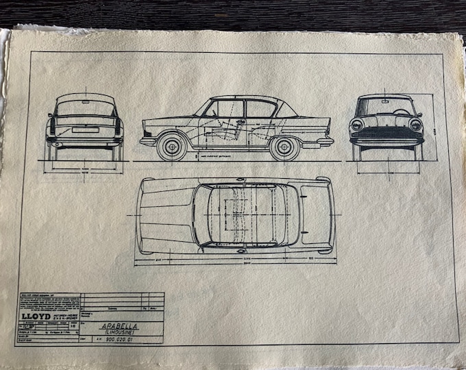 Construction drawing ART work LLOYD Arabella 1978