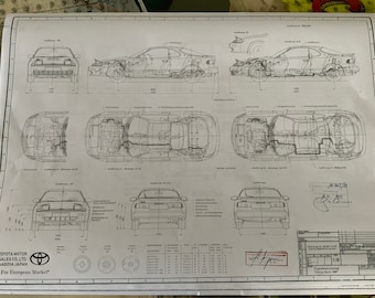 トヨタ セリカ シリーズ 180 3SGTE 1989 建設図面 ART 作業設計図