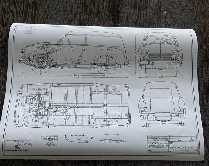 Lloyd LK 400 S-55 LSK 400S construction drawing ART work blueprint