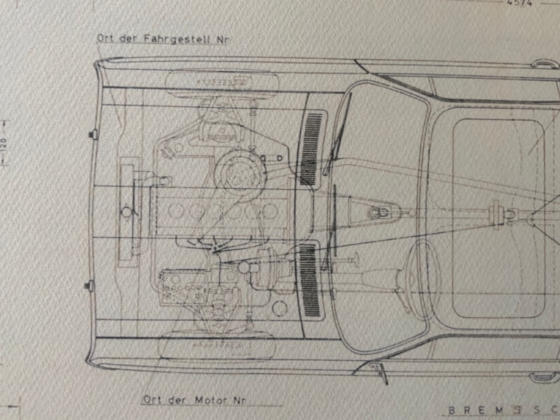 Opel Commodore A Coupe 1967 Construction Drawing ART Work Blueprint - Etsy