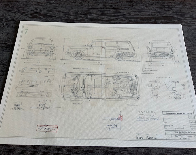 Type 36 1600 Automatic Combi construction drawing ART work blueprint