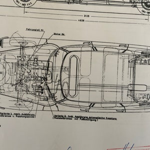 Citroen DS 21 Pallas 1966 construction drawing ART work blueprint image 5