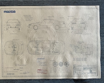Mazda MX 6 1991 design drawing ART work