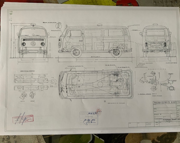 T2B ambulance type 27 construction drawing ART work blueprint