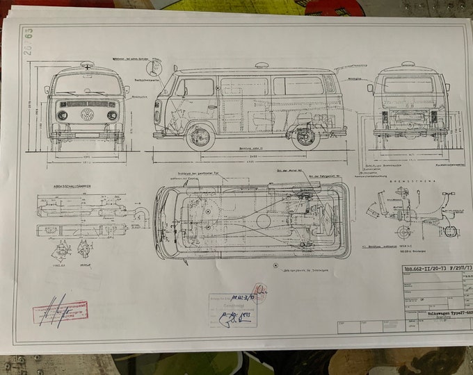 T2B Ambulance Type 27 Construction Drawing ART work Blueprint