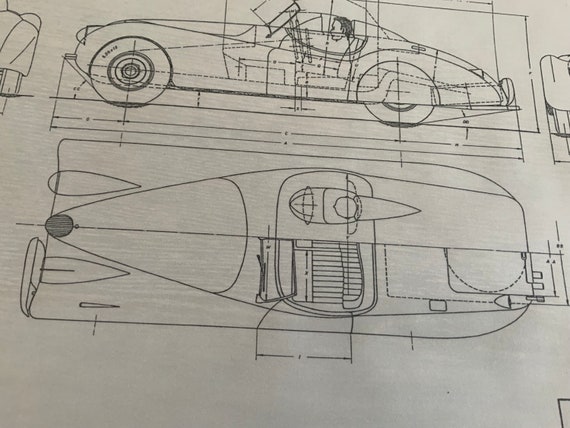 Jaguar XK 120 Open Two Seater 1948 Design Drawing ART Work - Etsy
