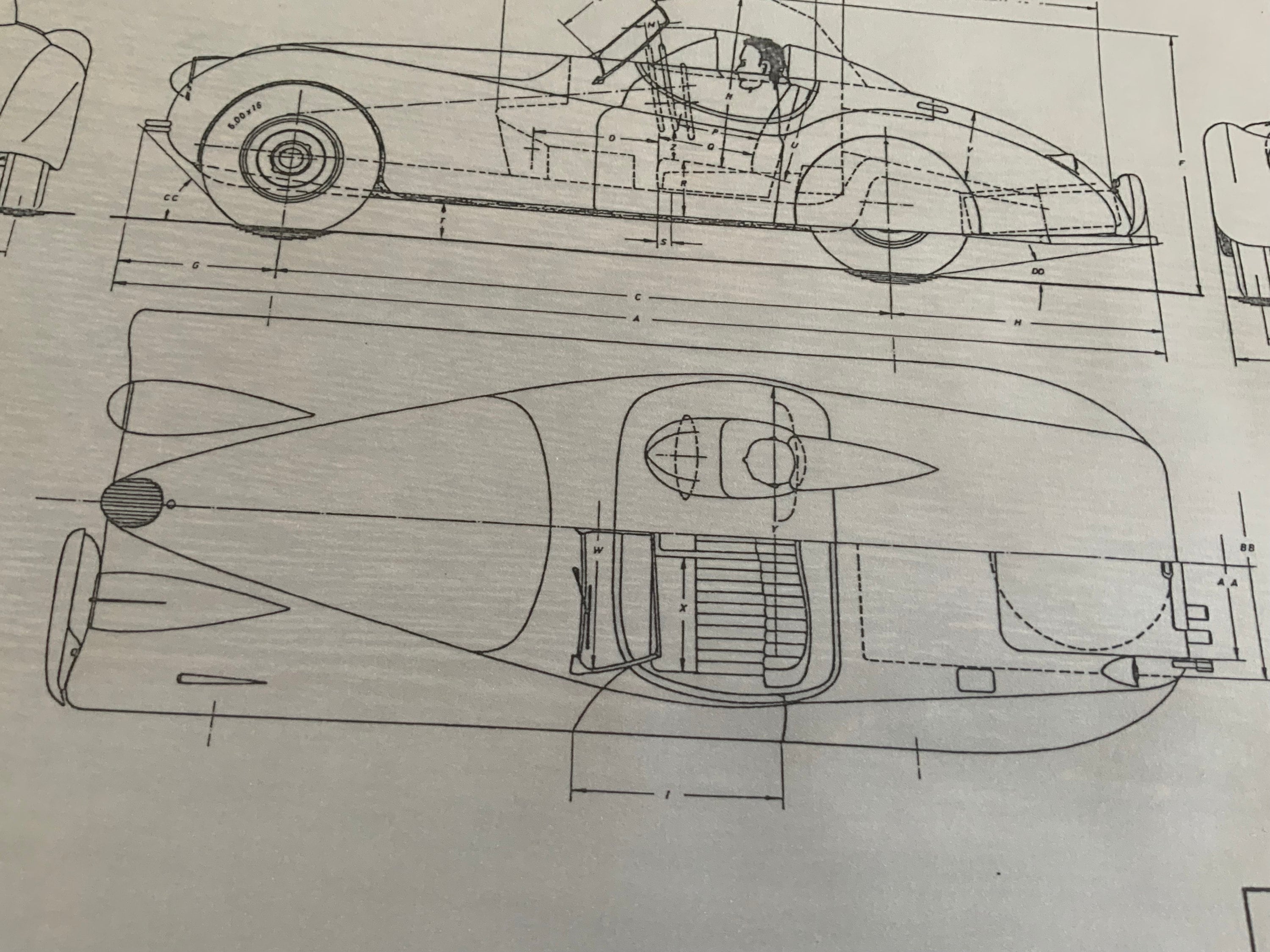 edgar plans 直筆ドローイング　エドガープランズツ　真作　希少 Jaguar XK 120 Open Two Seater 1948 Design Drawing ART Work - Etsy