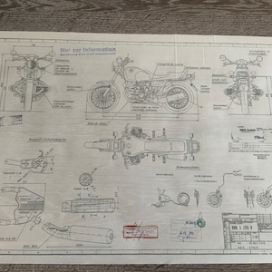 BMW R100 R 1991 design drawing ARTwork
