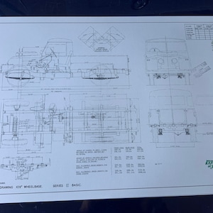 Land Rover Series 2 109 1964 ARTwork construction drawing Blueprint