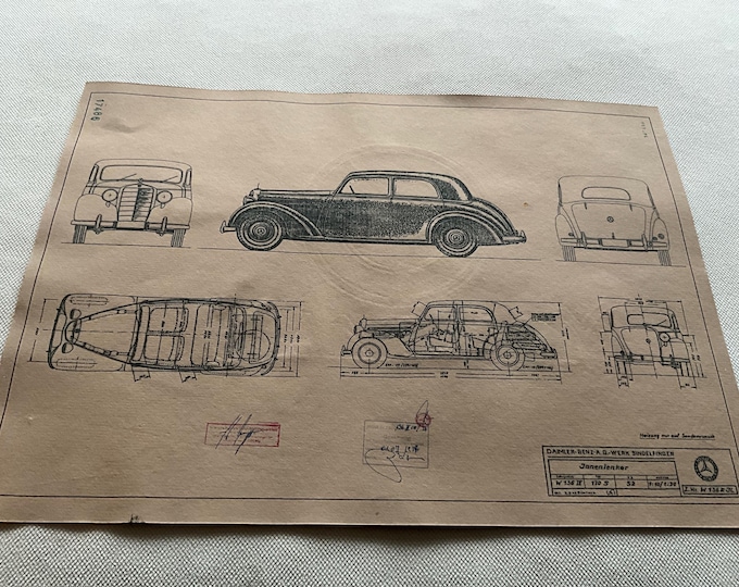 Design drawing ART work W136 IV inner control arm 1936