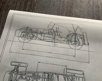 ロータスセブンシリーズ2の構造図面、アート作品の設計図 - Etsy 日本
