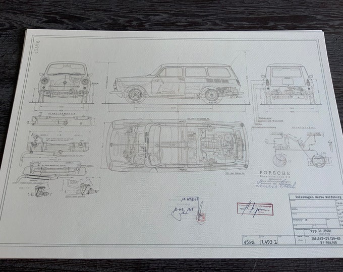 Type 36 1500 Combi construction drawing ART work blueprint