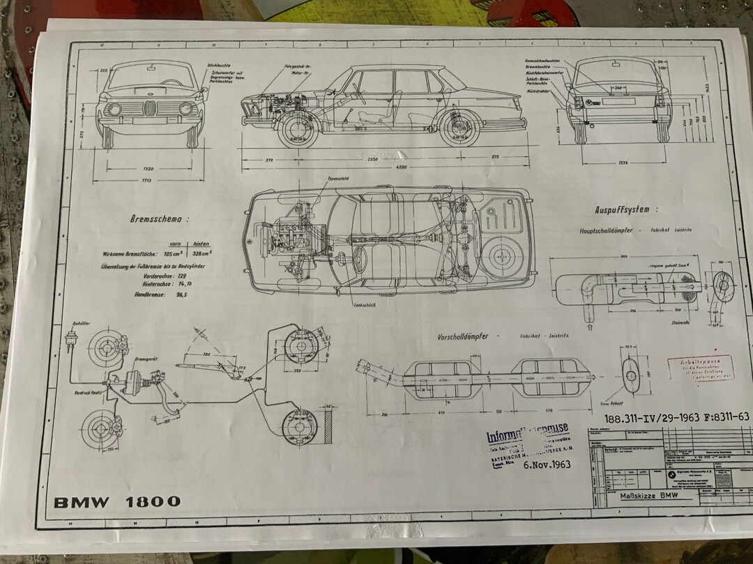 BMW 1800 1963 Construction Drawing ART Work Blueprint - Etsy BMW 1800 1963 Construction Drawing ART Work Blueprint - Etsy