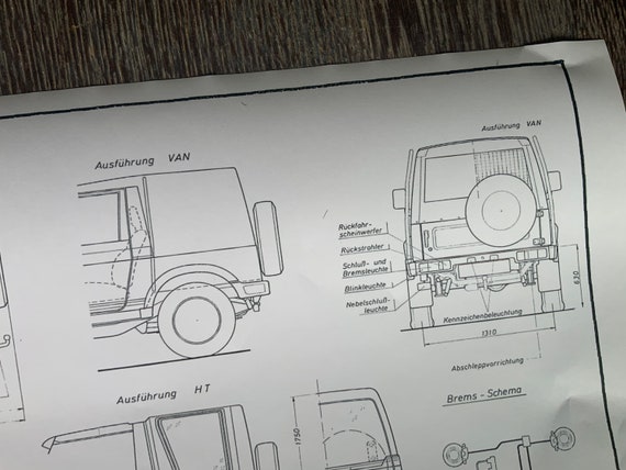 Samurai SJ50 Suzuki From 1987 Construction Drawing ART Work