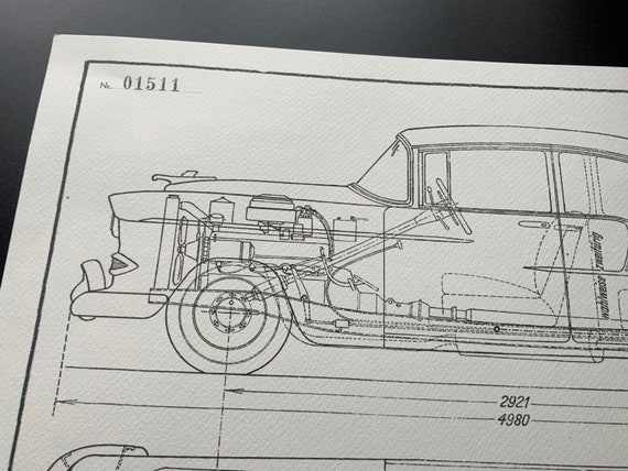 シボレー ベルエア 1955 ドイツ市場向けに作られた設計図 GM/アダム