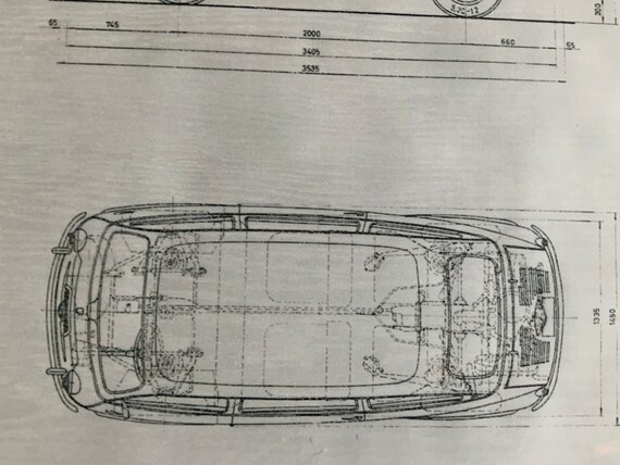 フィアット シュタイヤー 600 D ムルティプラ 1960 構造図 ARTwork