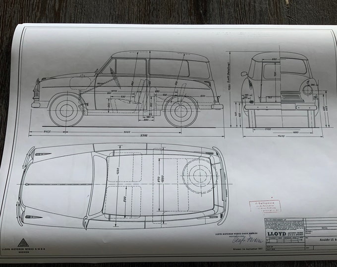 Lloyd LS 600 construction drawing ART work blueprint