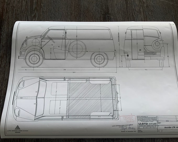 Lloyd LTK 600 construction drawing ART work blueprint