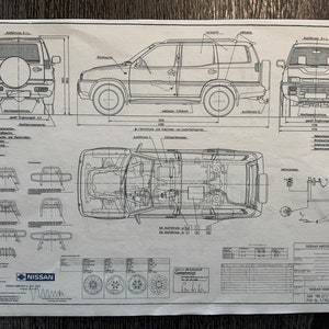 Nissan Terrano II R20 1993 Lang construction drawing ART work