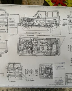 Land Cruiser LJ 70 From 1985 Toyota Design Drawing ART Work