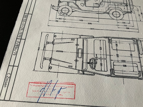 トヨタ ランドクルーザー FJ 40 / 42 1979 セダン 建設図面 アート