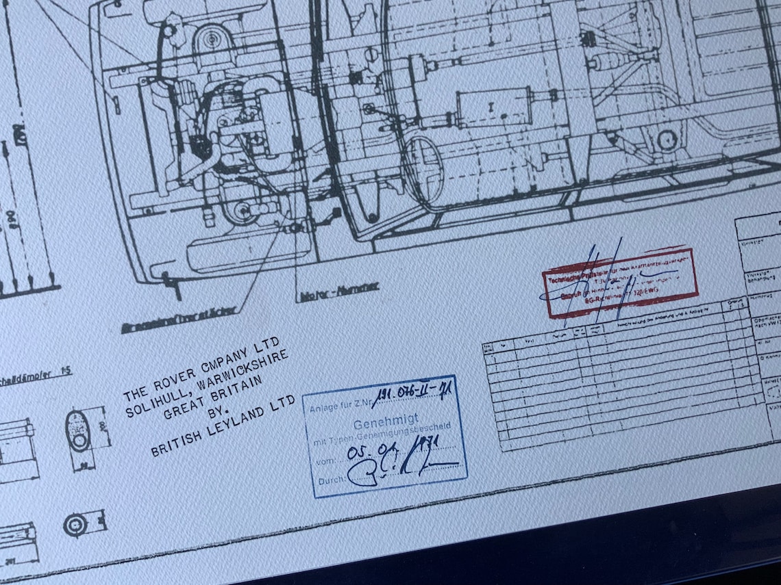 Range Rover 1971 Artwork Construction Drawing Blueprint - Etsy Australia