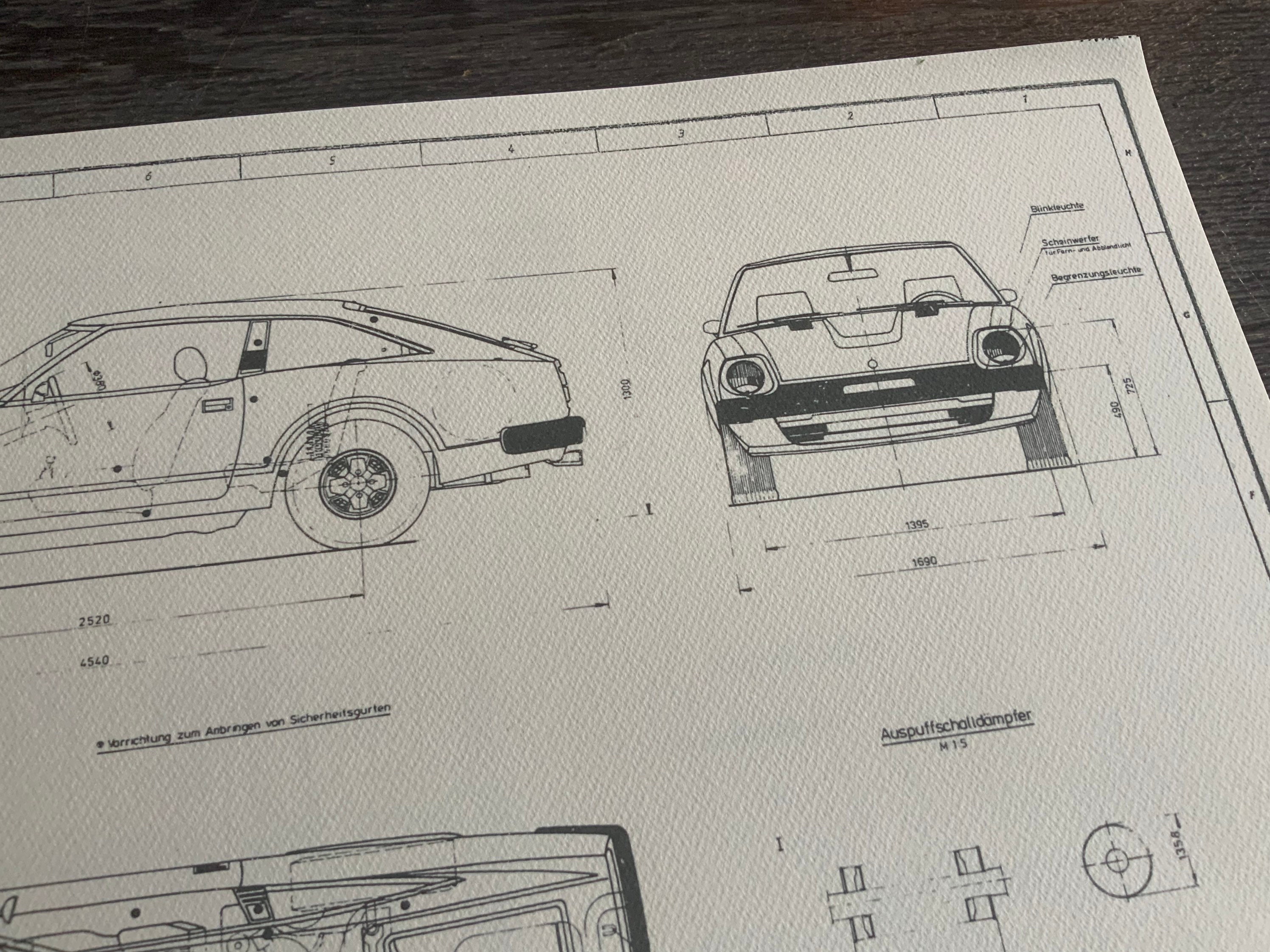 Datsun 280 ZX Construction Drawing ART Work Blueprint - Etsy
