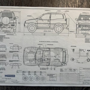 Nissan Terrano II R20 1993 Short Construction Drawing ART work
