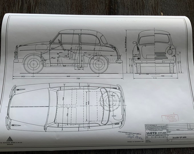 Lloyd LP 600 construction drawing ART work blueprint