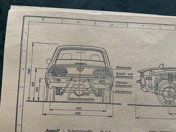 Mazda 929 Hardtop 1973 Construction Drawing ART Work Blueprint - Etsy