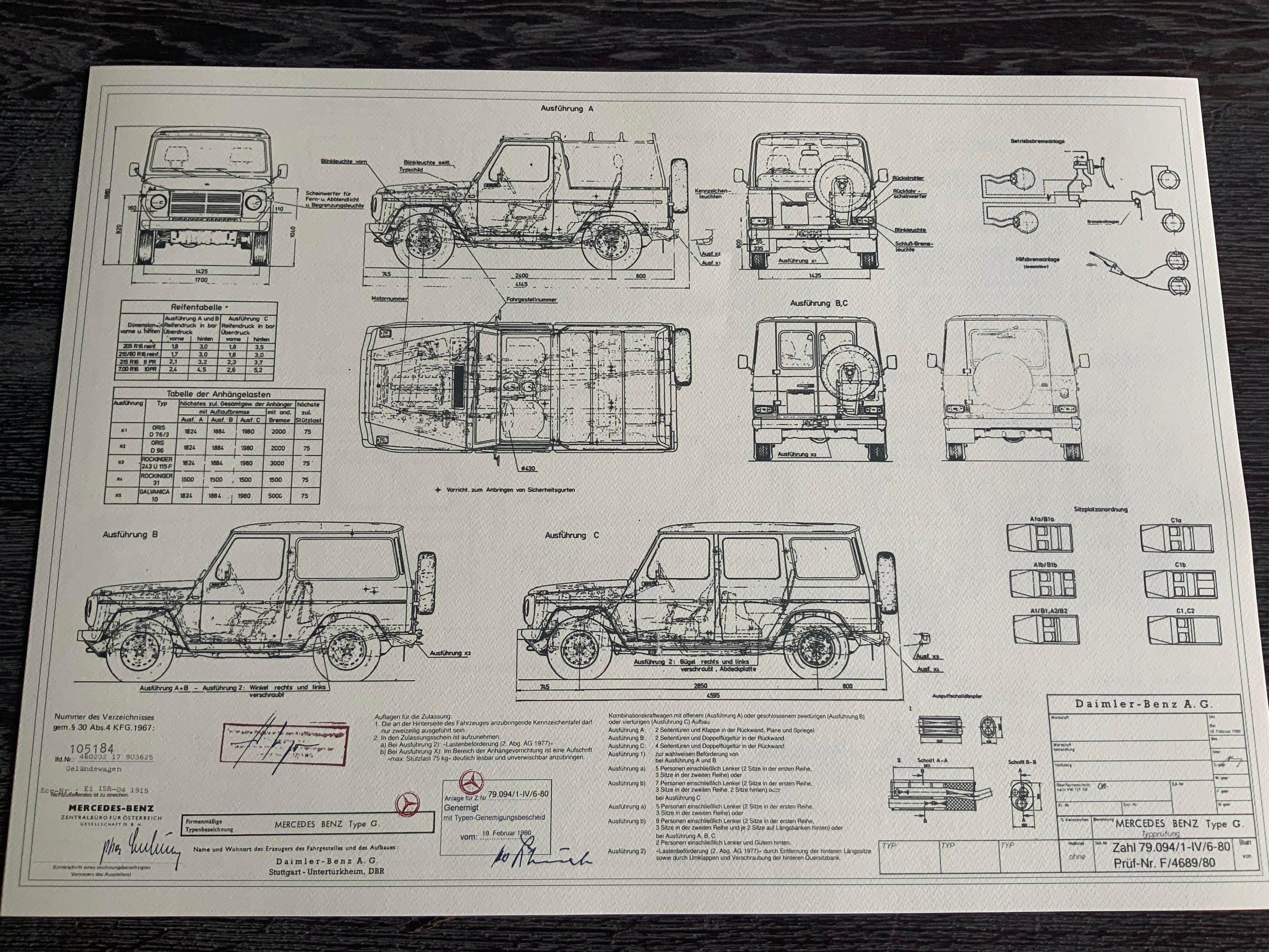 Mercedes G-class W460 All Models From 1980 Onwards Construction