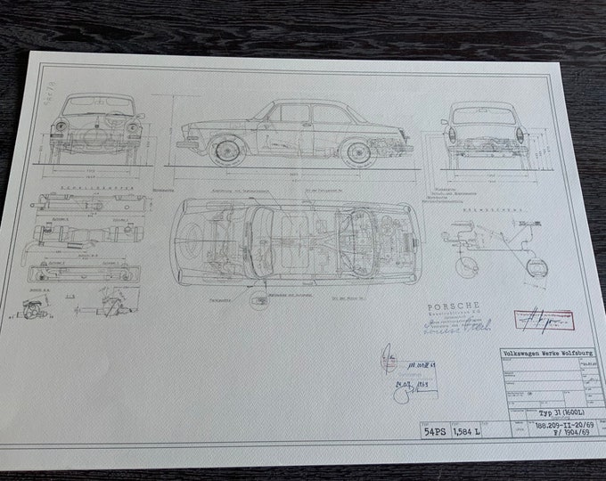 Type 31 1600L from 1969 construction drawing ART work blueprint
