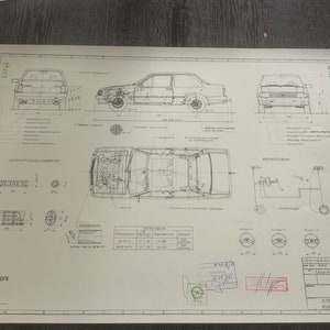 Opel Corsa A TR 1982 Konstruktionszeichnung ART work Blaupause