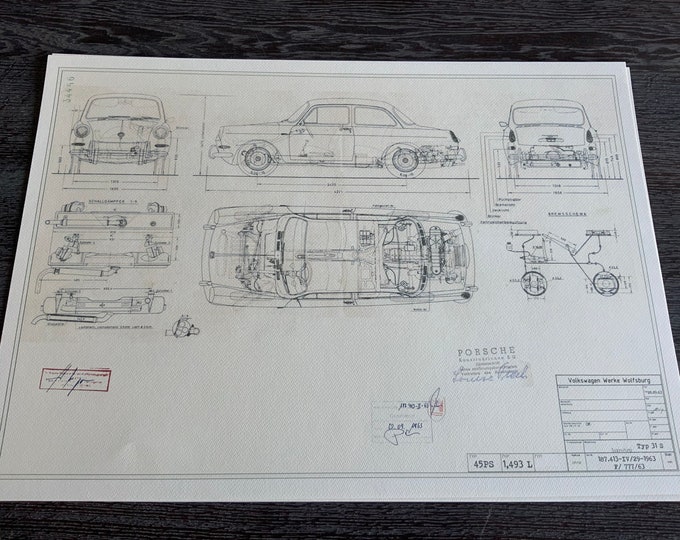 Type 31 S from 1963Construction drawing ART work blueprint