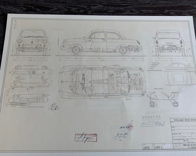 Type 31 from 1961 1500 construction drawing ART work blueprint