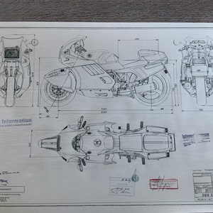 BMW K 1 1988 Supersport design drawing ARTwork